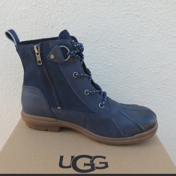 UGG Hapsburg Duck Boots Navy Size 5 - Picture 3 of 8